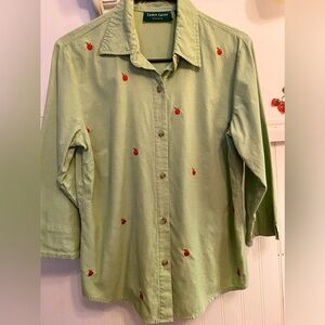 NWOT Soft green Lemon Grass Studios button down shirt
